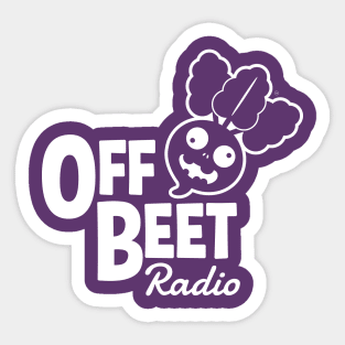 Off Beet Radio White Logo Sticker